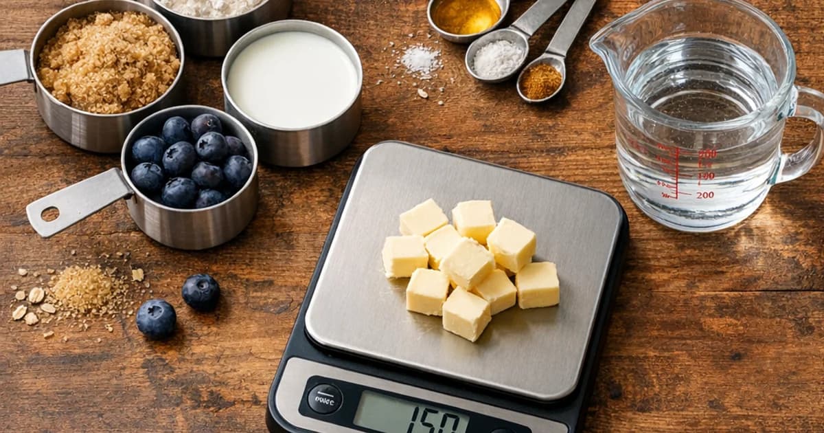 Kitchen measuring tools and conversion chart